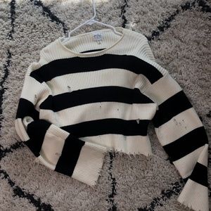 princess polly oversized black and white stripped